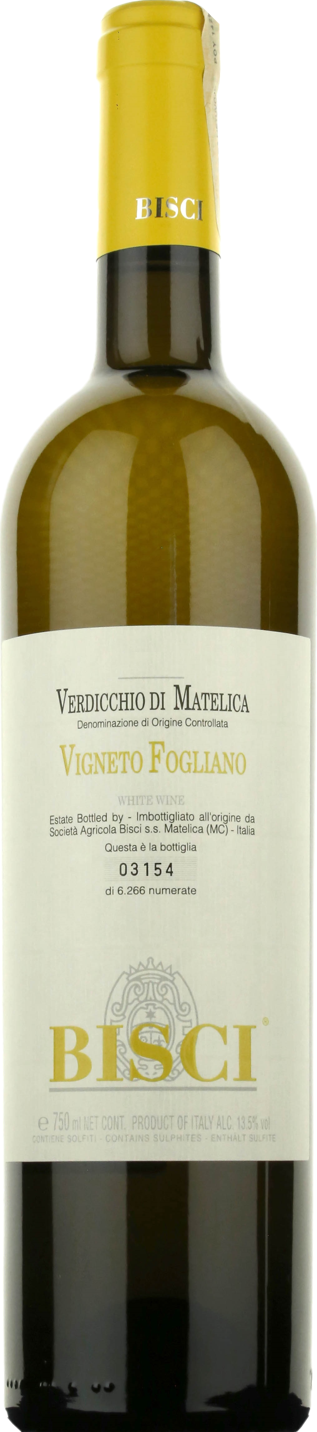 Bisci Vigneto Fogliano Verdicchio di Matelica 2021