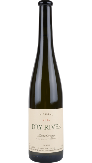 Bottle of Dry River Craighall Riesling 2016 wine 750 ml