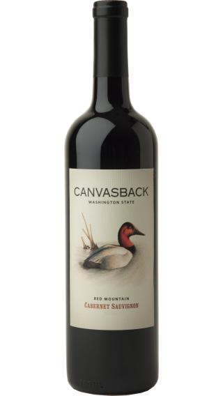 Bottle of Duckhorn Canvasback Cabernet Sauvignon 2018 wine 750 ml