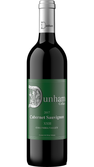 Bottle of Dunham Cellars Cabernet Sauvignon XXIII 2017 wine 750 ml