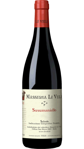 Bottle of Li Veli Askos Susumaniello 2022 wine 750 ml