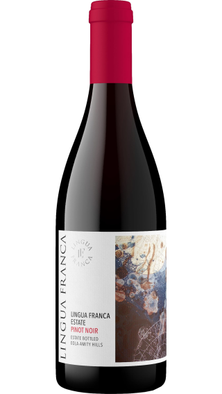 Bottle of Lingua Franca Estate Pinot Noir 2022 wine 750 ml