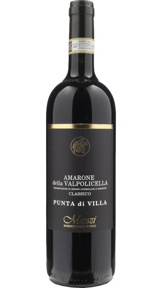 Bottle of Mazzi Amarone della Valpolicella Classico Punta di Villa 2018 wine 750 ml