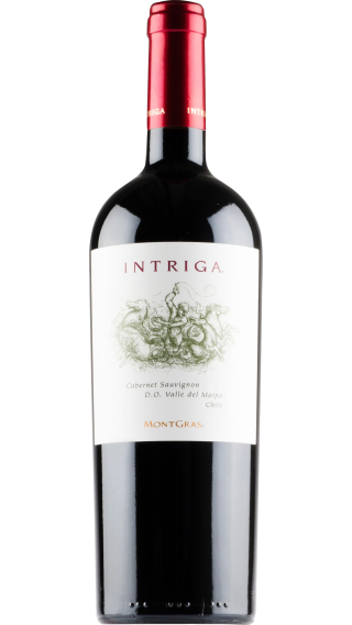 Bottle of Montgras Intriga Cabernet Sauvignon 2020 wine 750 ml