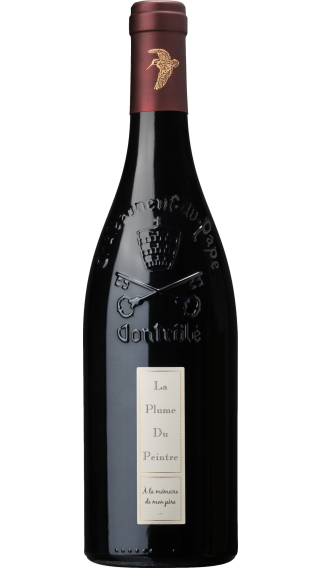 Bottle of Mordoree Chateauneuf du Pape La Plume du Peintre 2019 wine 750 ml