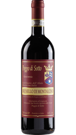 Bottle of Poggio di Sotto Brunello di Montalcino 2018 wine 750 ml