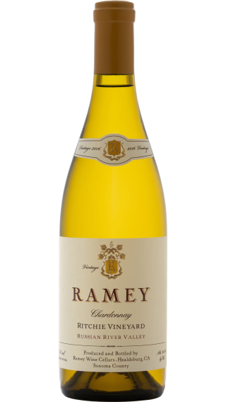 Bottle of Ramey Ritchie Vineyard Chardonnay 2021 wine 750 ml