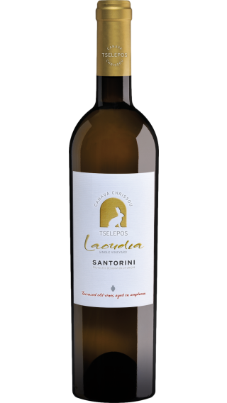 Bottle of Tselepos Canava Chrissou Santorini Laoudia Assyrtiko 2021 wine 750 ml