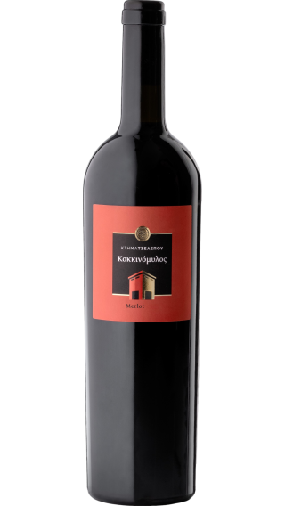 Bottle of Tselepos Kokkinomilos Merlot 2019 wine 750 ml