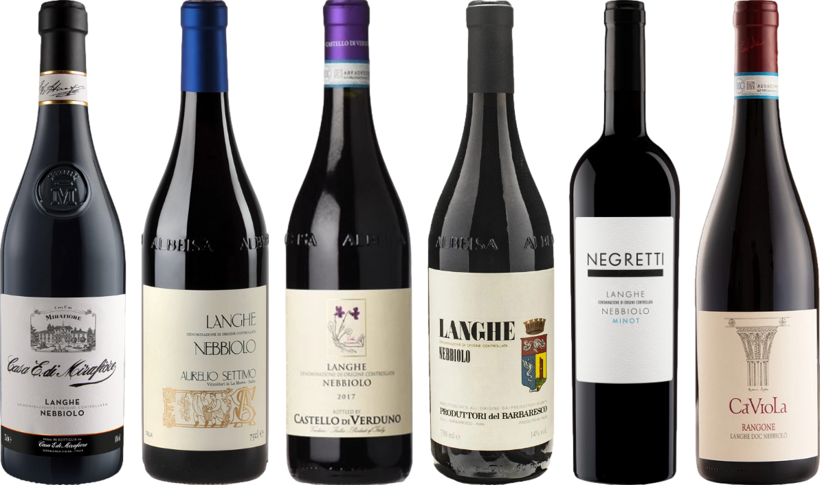 Cassa di degustazione di Langhe Nebbiolo