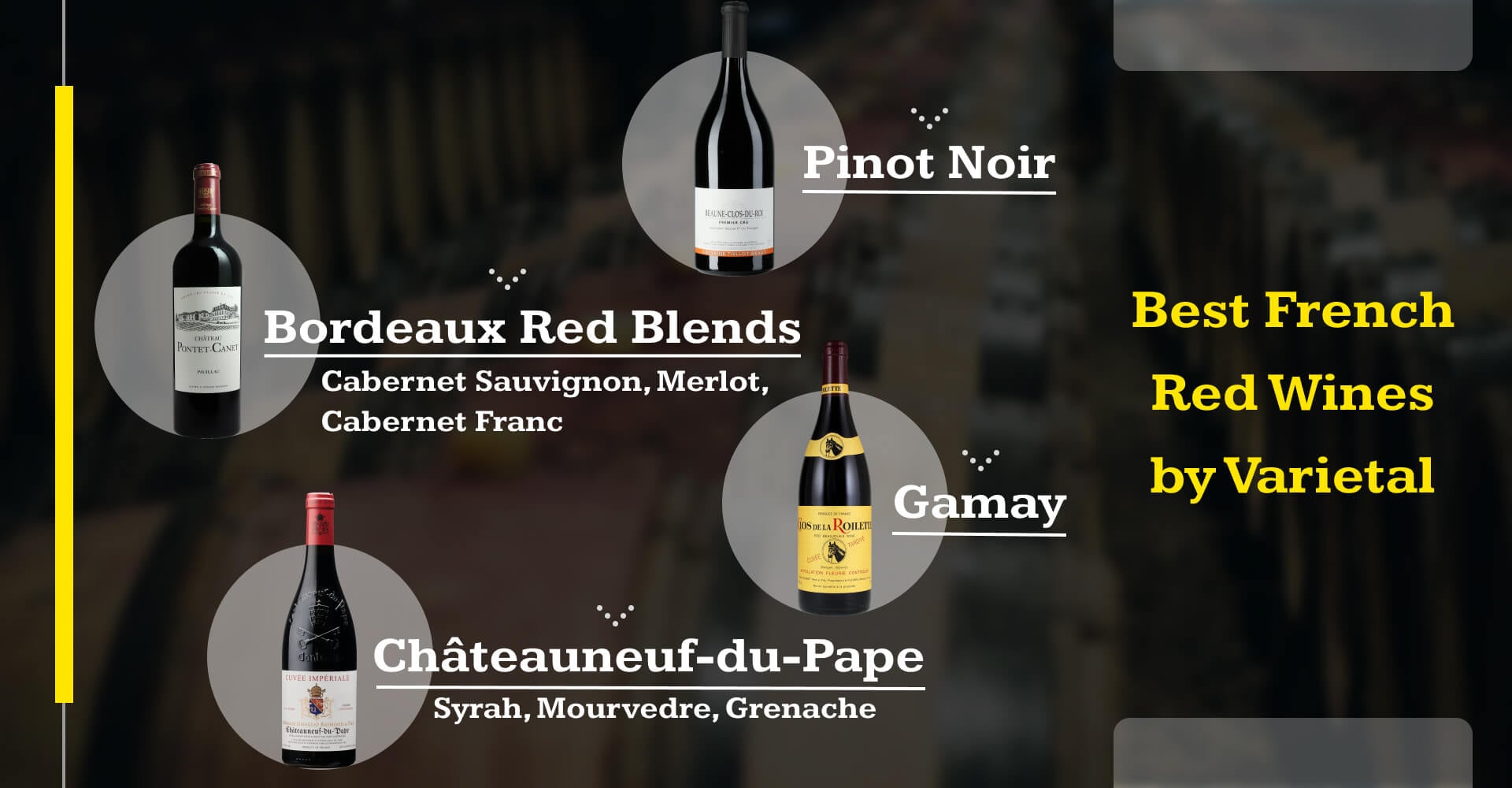I migliori vini rossi francesi per vitigno
